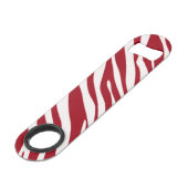 Trendy Red Zebra Animal Sripes スピード栓抜き (裏面アングル)