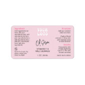 Trendy Retro Pink 1 OZ 30ml Dropper Bottle ラベル (正面)