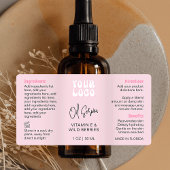 Trendy Retro Pink 1 OZ 30ml Dropper Bottle ラベル