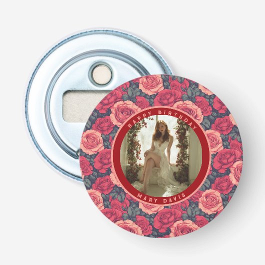 Trendy Rose Floral Party 栓抜き (正面)