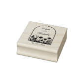 Trendy Rustic Chic Wildflowers Window Arch Wedding ラバースタンプ (スタンプ)