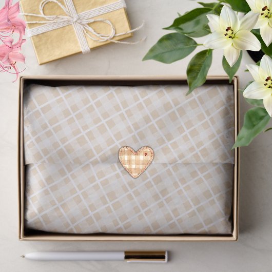 Trendy rustic tartan Brown pattern Modern tone 薄葉紙