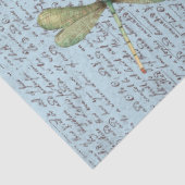 Trendy rustic vintage calligraphy letters Blue 薄葉紙 (詳細)