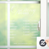 Trendy Script Business Opening Hours Transparent ウィンドウサイン (ホーム)
