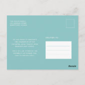 Trendy Script Grad Photo Graduation Announcement ポストカード (裏面)