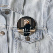 Trendy Script Modern Simple Graduation Photo 缶バッジ (インサイチュ)