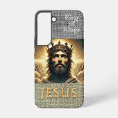 Trendy Scripture Hessian Jesus Gold King Samsung Galaxyケース (裏面)