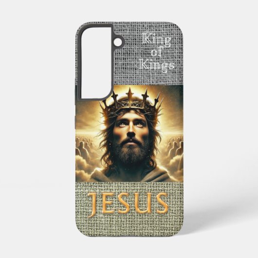 Trendy Scripture Hessian Jesus Gold King Samsung Galaxyケース (裏面)