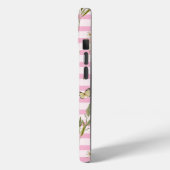 Trendy Scripture Pink Stripe Yellow Daffodils Bees Case-Mate iPhoneケース (裏面 / 左)