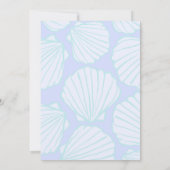 Trendy Seashell Mermaid Birthday 招待状 (裏面)