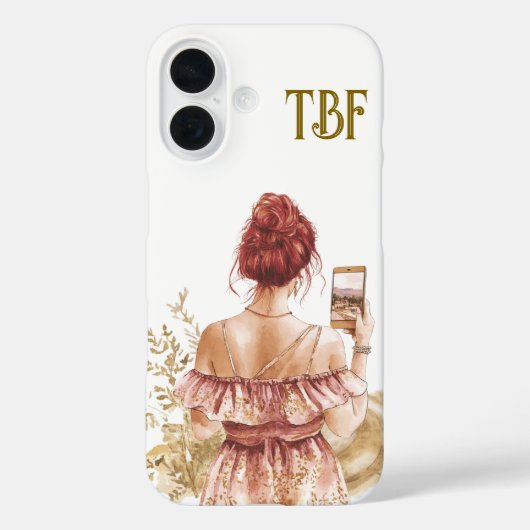 Trendy Selfie Girl Phone Case Case-Mate iPhoneケース (裏面)