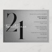 Trendy Shiny Modern Unisex 21st Birthday 招待状 (正面)