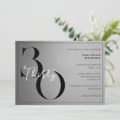 Trendy Shiny Modern Unisex 30th Birthday 招待状 (スタンド正面)