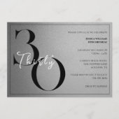 Trendy Shiny Modern Unisex 30th Birthday 招待状 (正面)