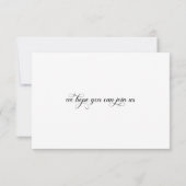 Trendy Simple Calligraphy Overlay Photo Wedding 出欠カード (裏面)