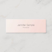 Trendy Simple Design Elegant Blush Pink Template スキニー名刺 (正面)