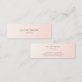 Trendy Simple Design Elegant Blush Pink Template スキニー名刺 (正面/裏面)