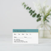 Trendy Simple Medica Appointment Business Cards 予約カード (スタンド正面)