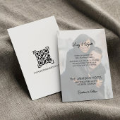Trendy Simple Script Overlay Photo Wedding 招待状
