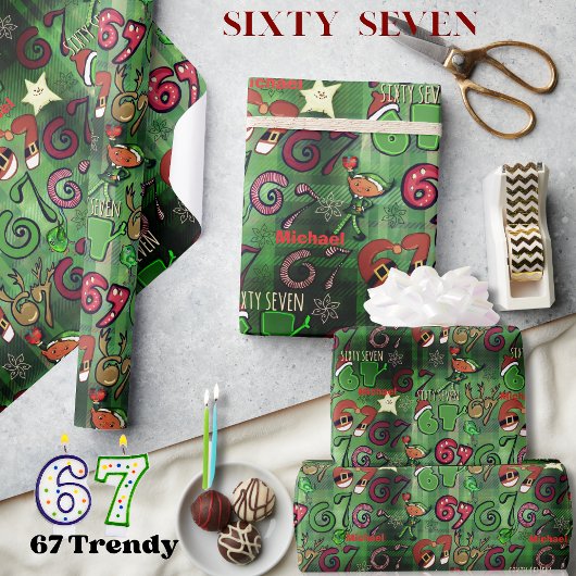 Trendy Sixty Seven Wrapping Paper I Lucky 67 ラッピングペーパー