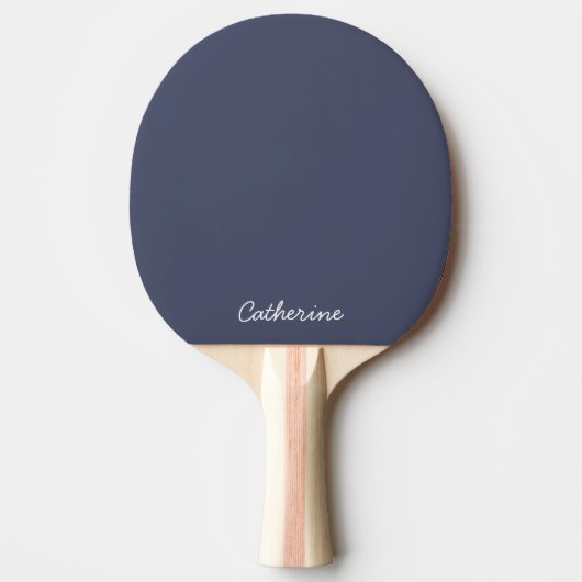 Trendy Slate Blue Gray Custom Ping Pong Paddle 卓球ラケット (正面)