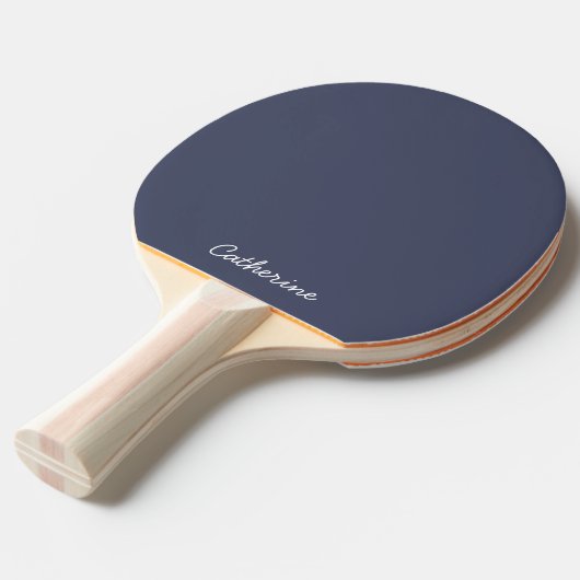 Trendy Slate Blue Gray Custom Ping Pong Paddle 卓球ラケット (正面アングル)