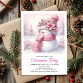 Trendy Snowy Forest Kids Digital Christmas Invites 招待状