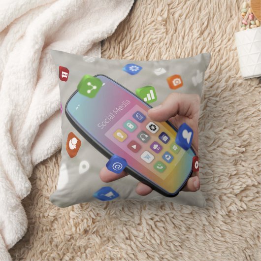 Trendy Social Media Design クッション (ブランケット)