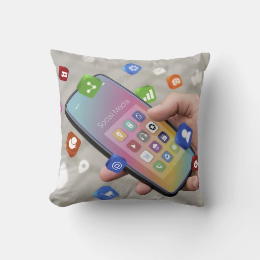 Trendy Social Media Design  クッション (正面)