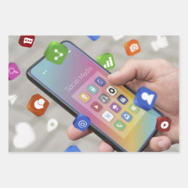 Trendy Social Media Design  ラッピングペーパーシート