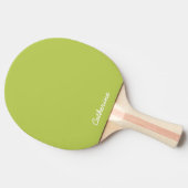 Trendy Soft Chartreuse Custom Ping Pong Paddle 卓球ラケット (横)