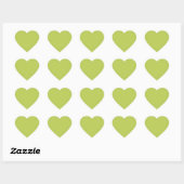 Trendy Soft Chartreuse Cute Heart Sticker ハートシール (シート)