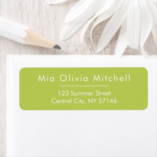 Trendy Soft Chartreuse Minimal Address Labels ラベル (インサイチュ)