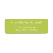Trendy Soft Chartreuse Minimal Address Labels ラベル (正面)