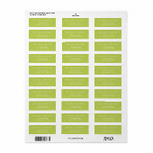 Trendy Soft Chartreuse Minimal Address Labels ラベル (フルシート)