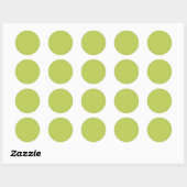 Trendy Soft Chartreuse Round Sticker ラウンドシール (シート)