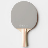 Trendy Soft Gray-Beige  Custom Ping Pong Paddle 卓球ラケット (正面)