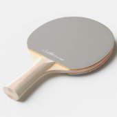 Trendy Soft Gray-Beige  Custom Ping Pong Paddle 卓球ラケット (正面アングル)