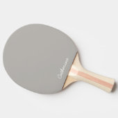 Trendy Soft Gray-Beige  Custom Ping Pong Paddle 卓球ラケット (横)