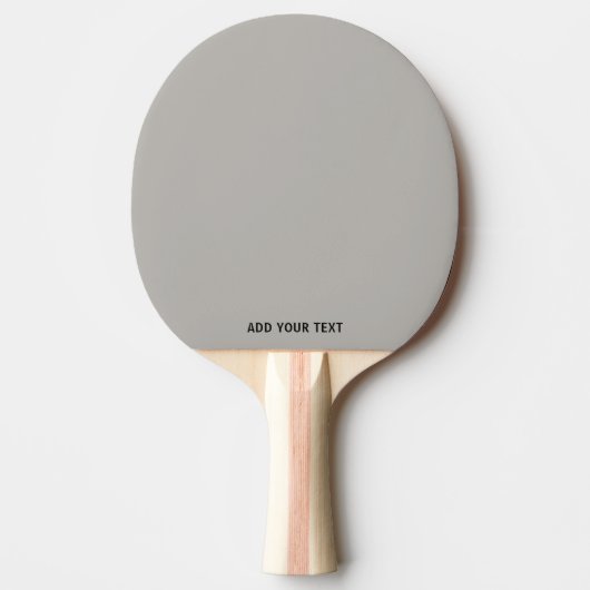 Trendy Soft Gray-Beige  - Custom Ping Pong Paddle 卓球ラケット (正面)