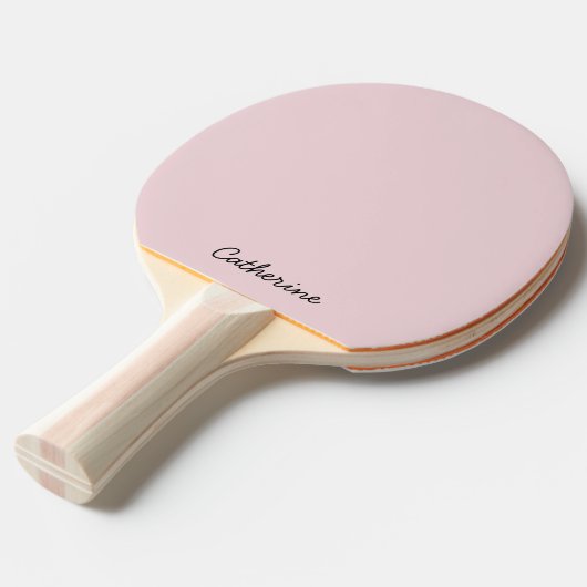 Trendy Soft Pastel Pink Custom Ping Pong Paddle 卓球ラケット (正面アングル)