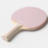 Trendy Soft Pastel Pink Custom Ping Pong Paddle 卓球ラケット (正面アングル)