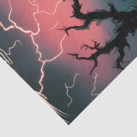 Trendy Spooky Halloween witch and Cauldron 薄葉紙 (詳細)