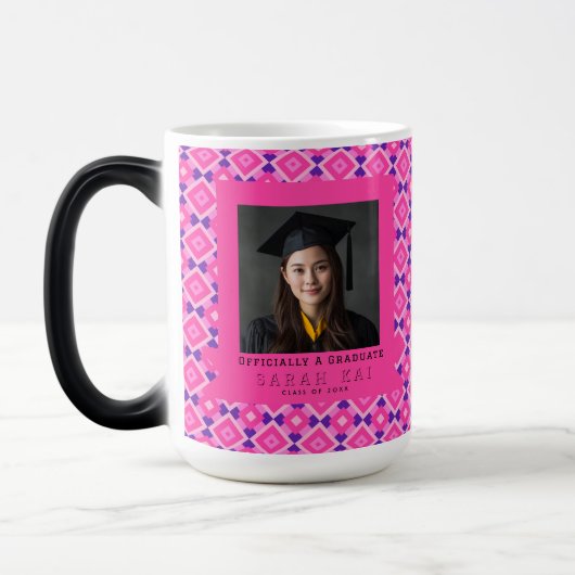 Trendy Square Print Gift For Him Grad モーフィングマグカップ (左)