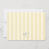 Trendy Squiggle Border Lemon Doodles Bridal Shower サンキューカード (裏面)