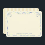 Trendy Squiggle Border Lemon Doodles Bridal Shower サンキューカード<br><div class="desc">Send your heartfelt thanks to your guests with these modern and stylish Mediterranean-inspired bridal shower thank you cards. You can change the colors of the border, lemons and text to any other color you want by entering the design tool ("click to customize further" underneath the text customization boxes). Shown here...</div>