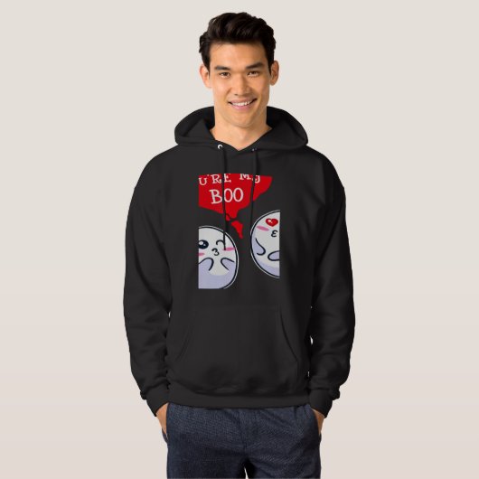 Trendy Statement Valentine's Day Couple Heart Roma パーカ (正面フル)