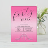 Trendy Stiletto's Modern Feminine 40th Birthday 招待状 (スタンド正面)