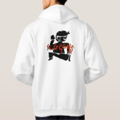 Trendy Streetwear style white pullover Hoodie パーカ (裏面)