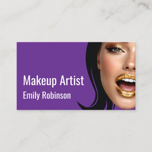 Trendy Stylish Makeup Artist Business Cards 名刺 (正面)